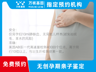 無創(chuàng)孕期dna胎兒親子鑒定
